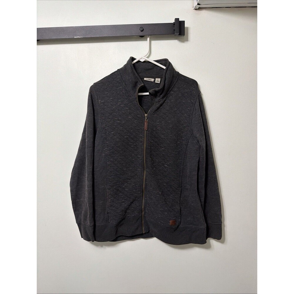 L.L. Bean Women’s Gray Quilted Zip-Up Jacket Size L